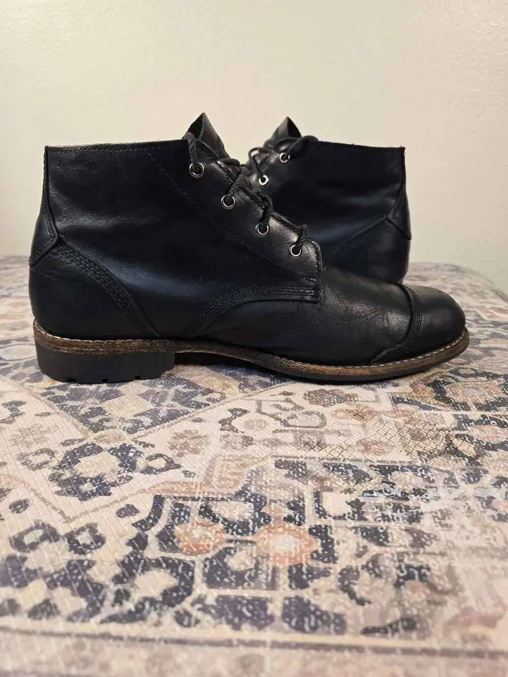 Timberland Chukka Boots Premium Black Leather Men’s Size 9